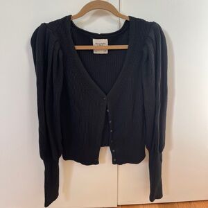 Abercrombie & Fitch Black Knit Cardigan